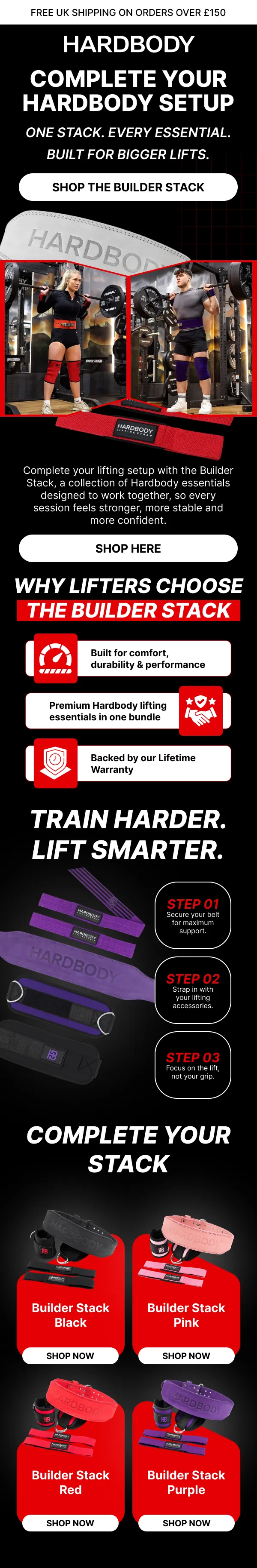HardBody Builder Stack email design